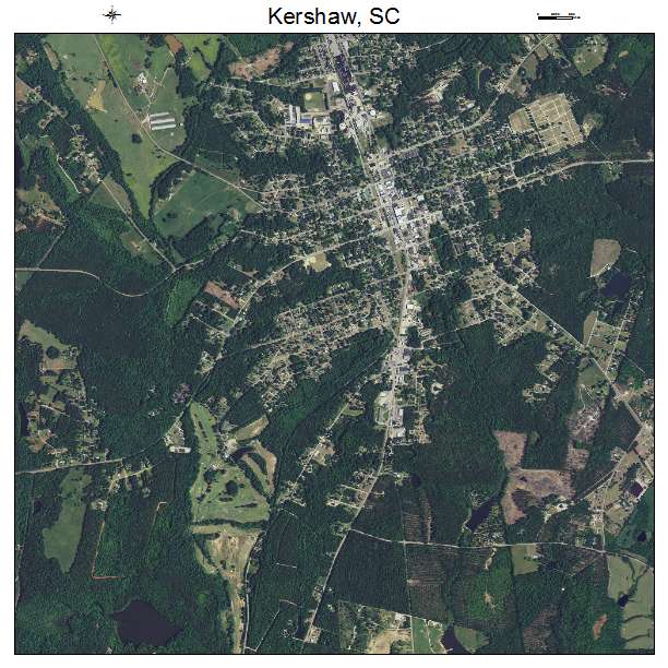 Kershaw, SC air photo map