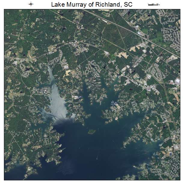 Lake Murray of Richland, SC air photo map