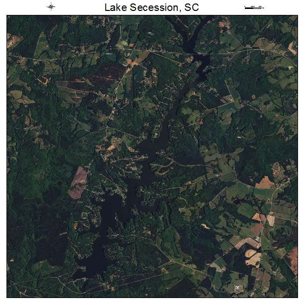 Lake Secession, SC air photo map