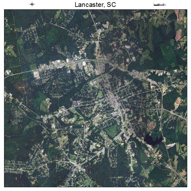 Lancaster, SC air photo map