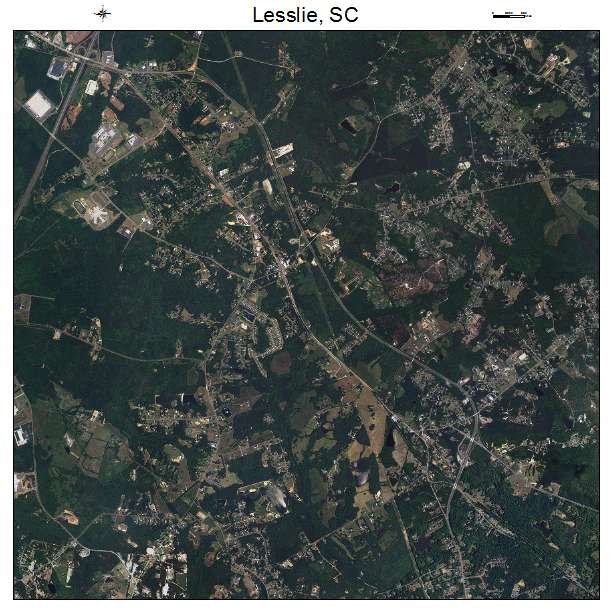 Lesslie, SC air photo map