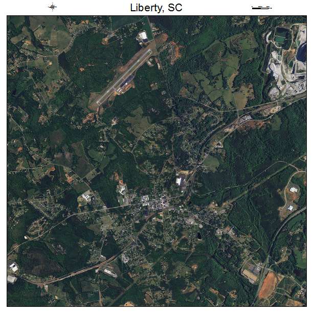 Liberty, SC air photo map