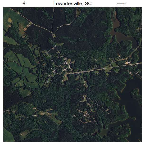 Lowndesville, SC air photo map
