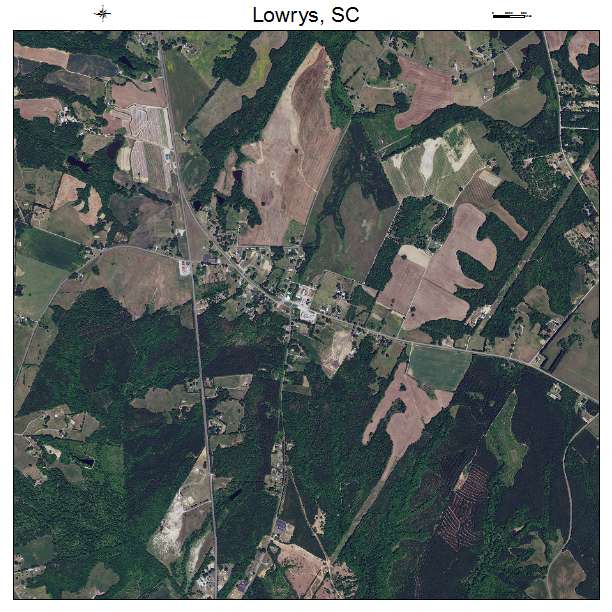 Lowrys, SC air photo map