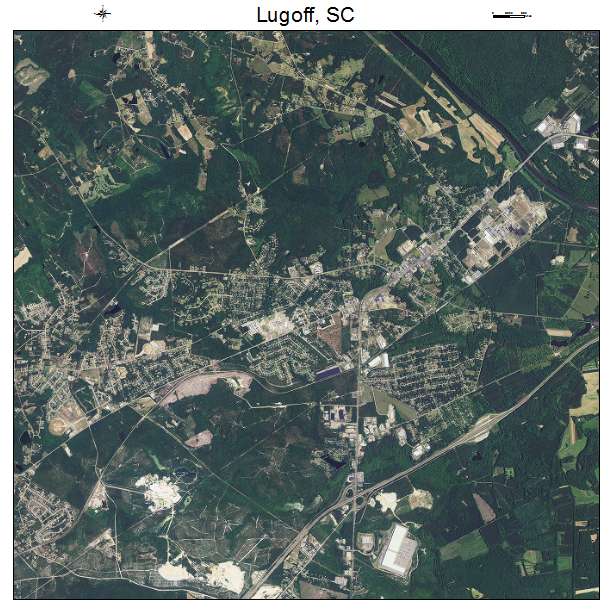 Lugoff, SC air photo map