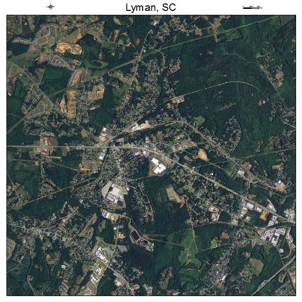 Lyman, SC air photo map