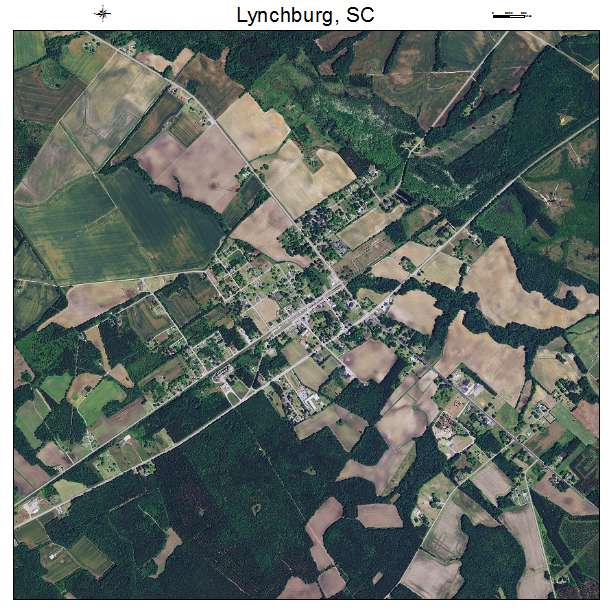 Lynchburg, SC air photo map