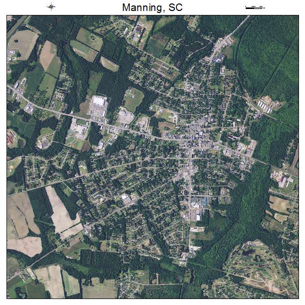 Manning, SC air photo map