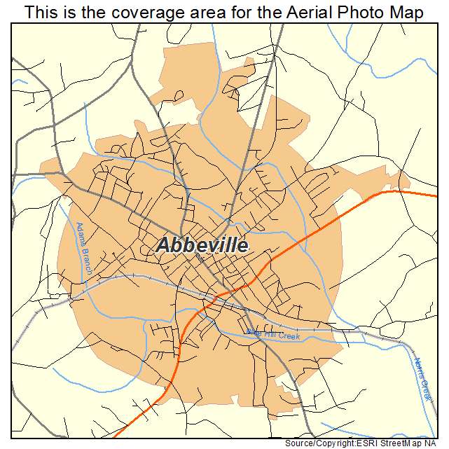 Abbeville, SC location map 