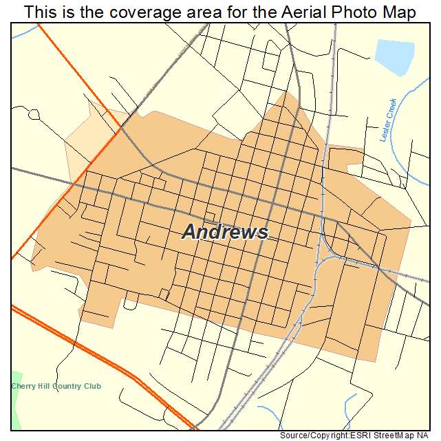 Aerial Photography Map of Andrews, SC