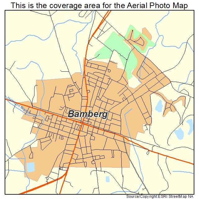 Bamberg, SC location map 