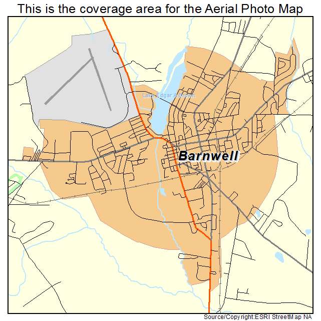 Barnwell, SC location map 