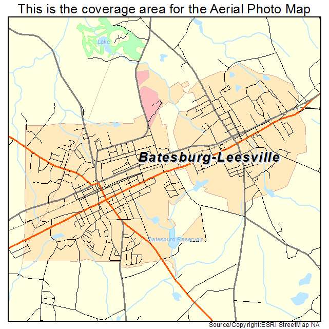 Batesburg Leesville, SC location map 