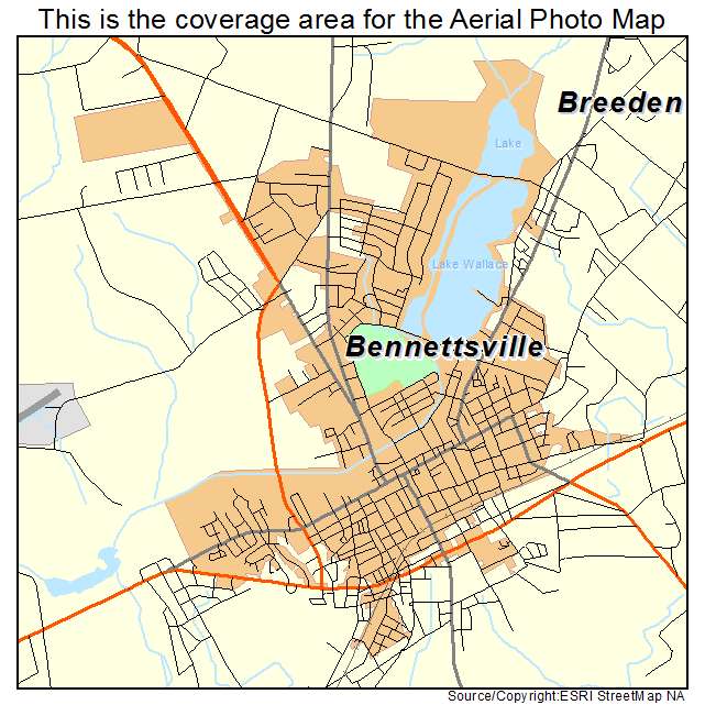Bennettsville, SC location map 