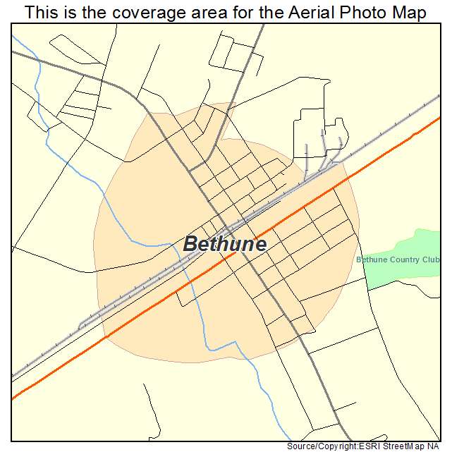 Bethune, SC location map 