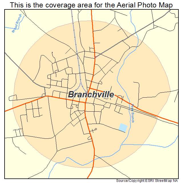 Branchville, SC location map 