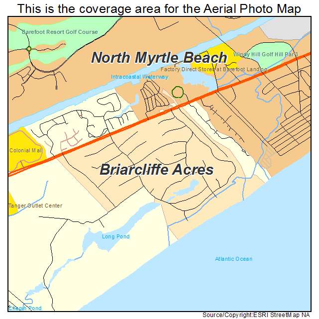 Briarcliffe Acres, SC location map 