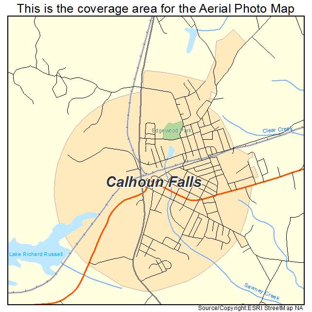 Calhoun Falls, SC location map 