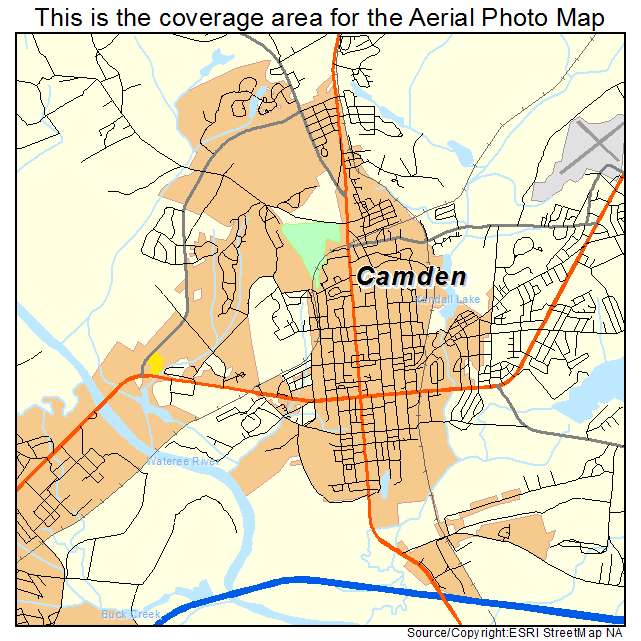 Camden, SC location map 