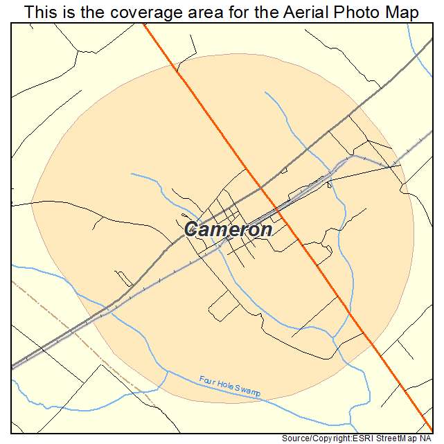 Cameron, SC location map 