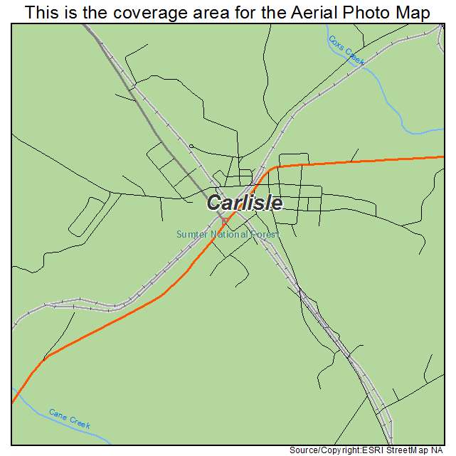 Carlisle, SC location map 