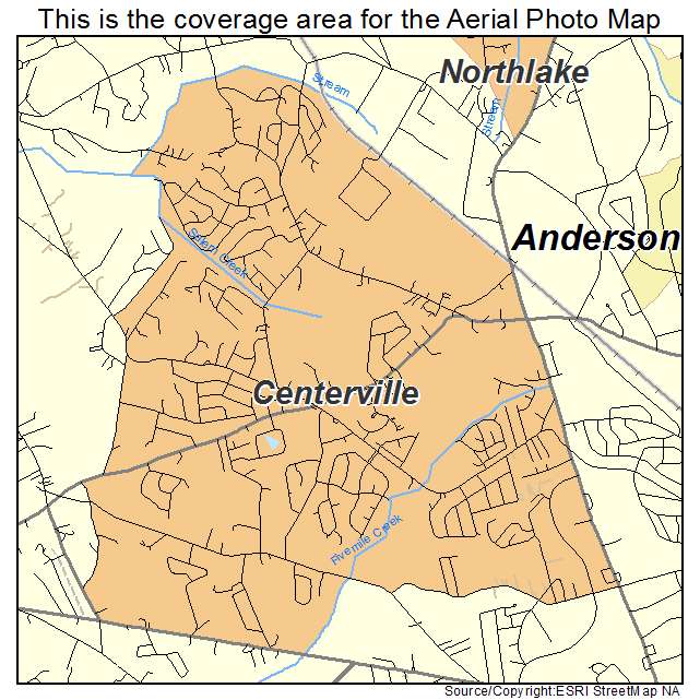 Centerville, SC location map 