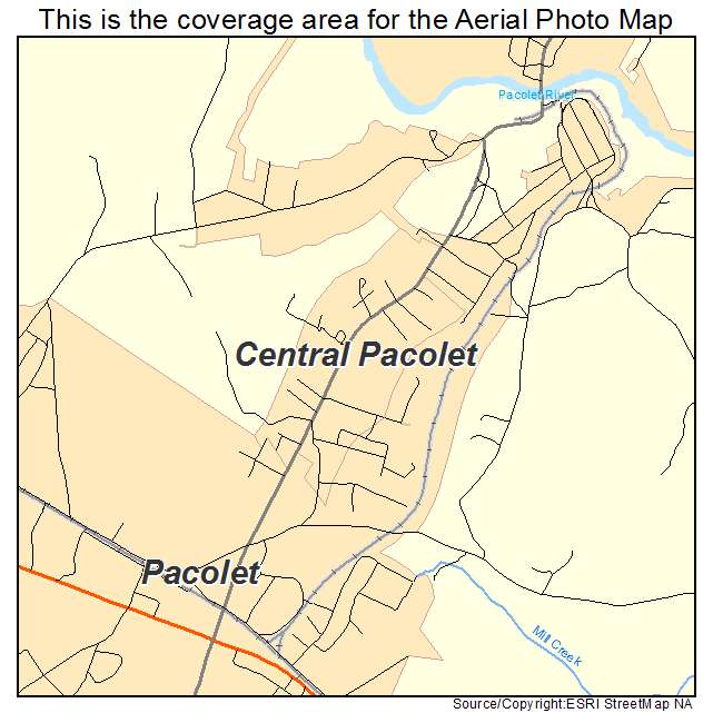 Central Pacolet, SC location map 