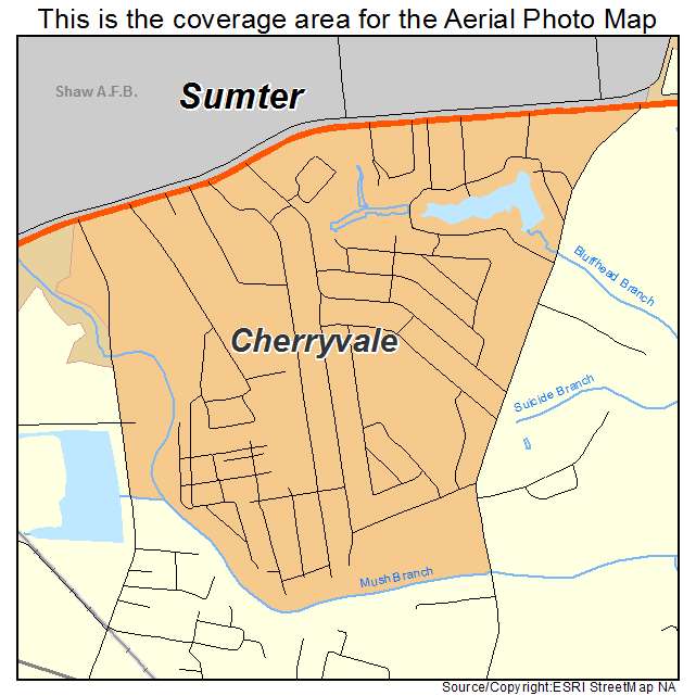 Cherryvale, SC location map 