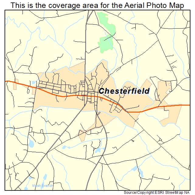 Chesterfield, SC location map 