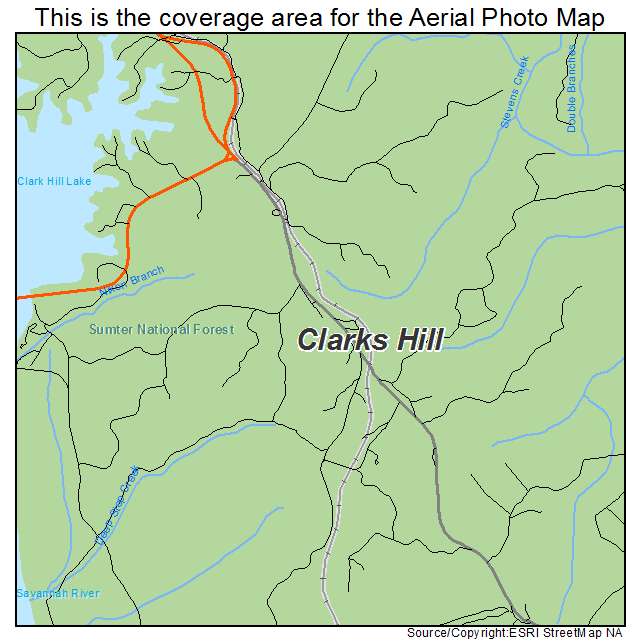 Clarks Hill, SC location map 