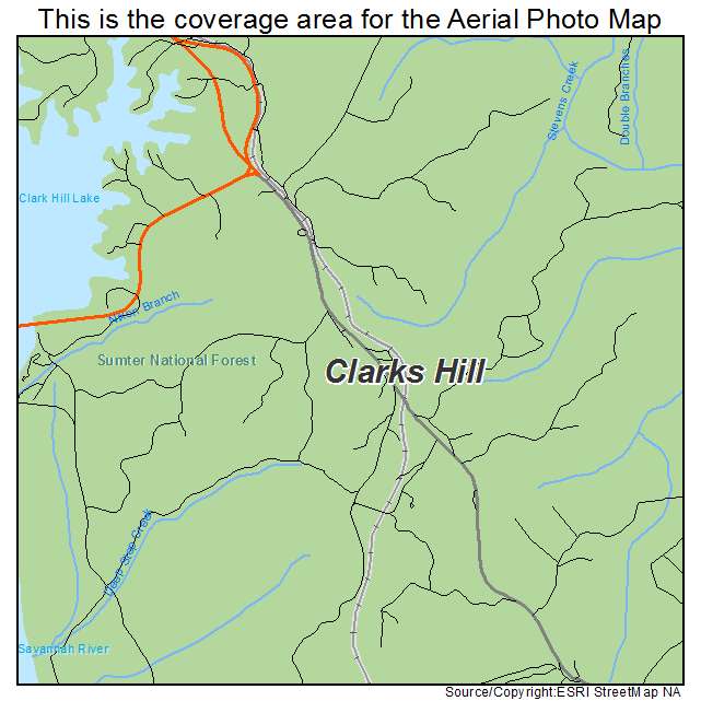 Clarks Hill, SC location map 