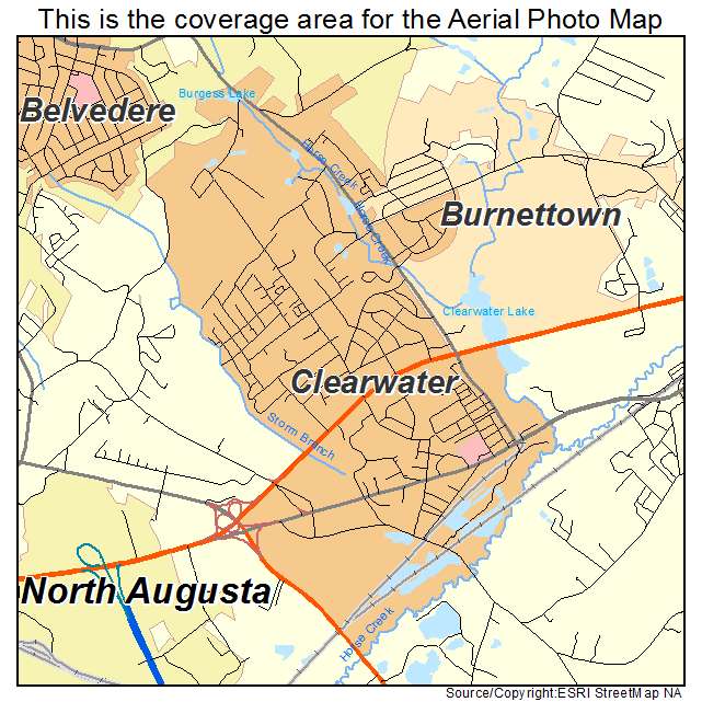 Clearwater, SC location map 