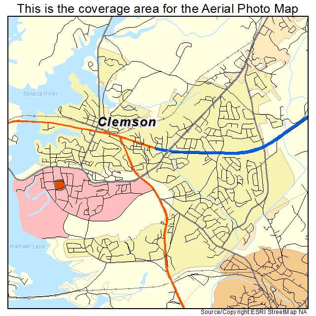 Clemson, SC location map 
