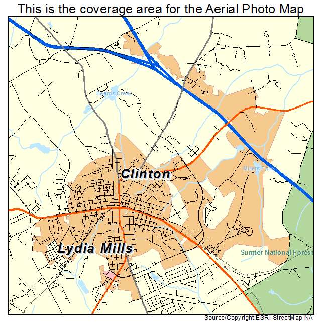 Clinton, SC location map 