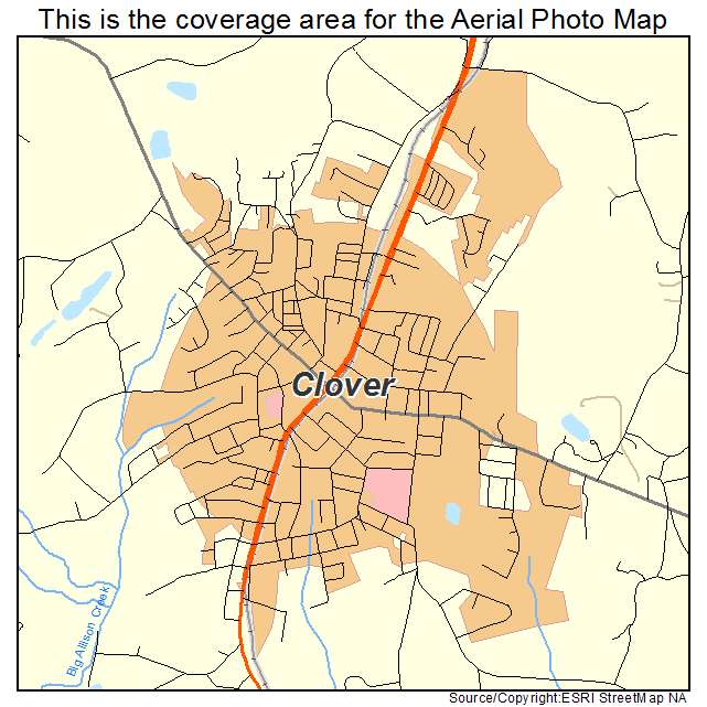 Clover, SC location map 