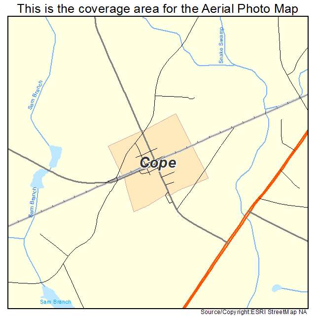 Cope, SC location map 