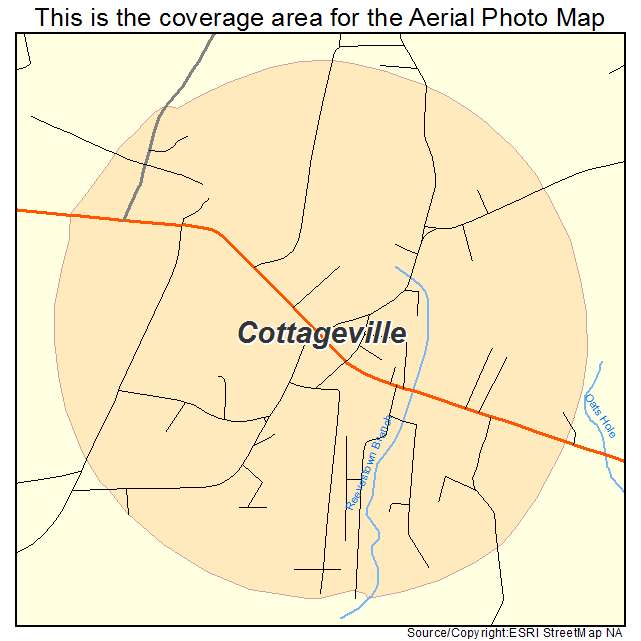 Cottageville, SC location map 