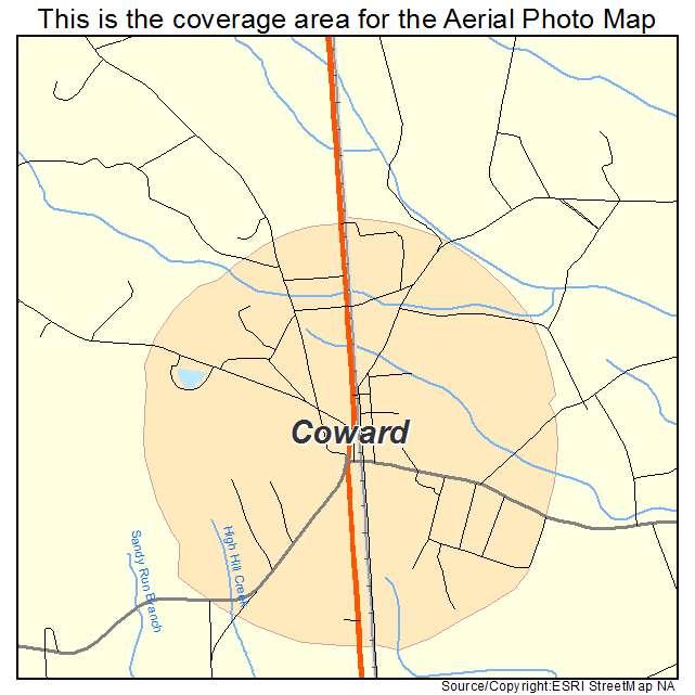Coward, SC location map 