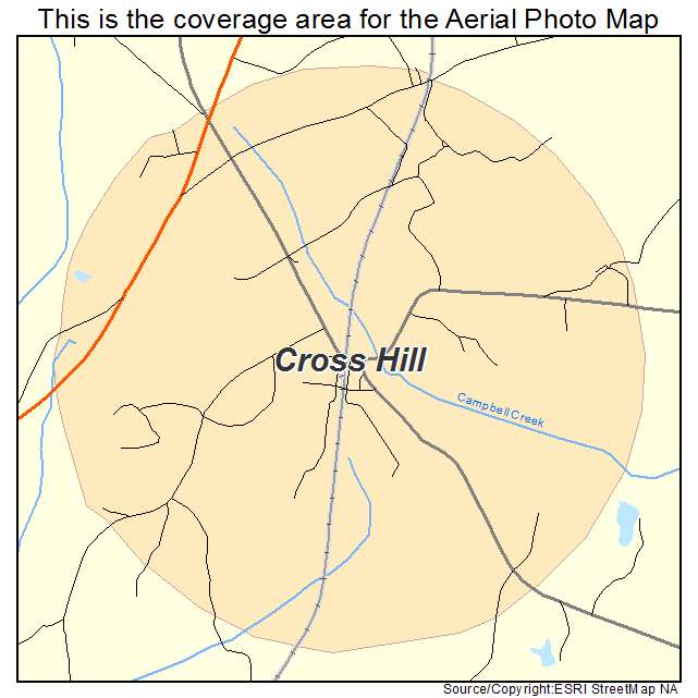 Cross Hill, SC location map 