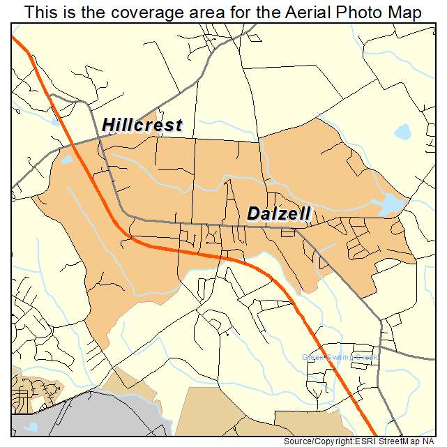 Dalzell, SC location map 