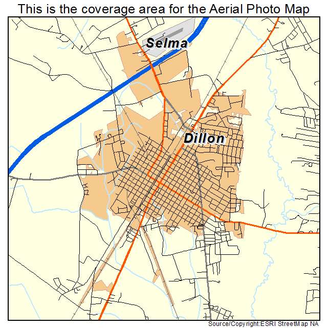 Dillon, SC location map 