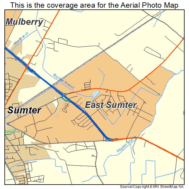 East Sumter, SC location map 