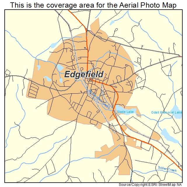 Edgefield, SC location map 