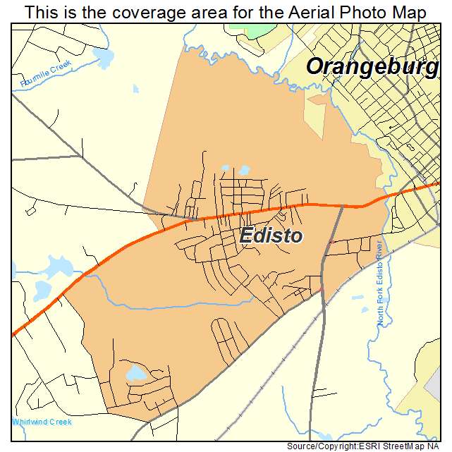 Edisto, SC location map 