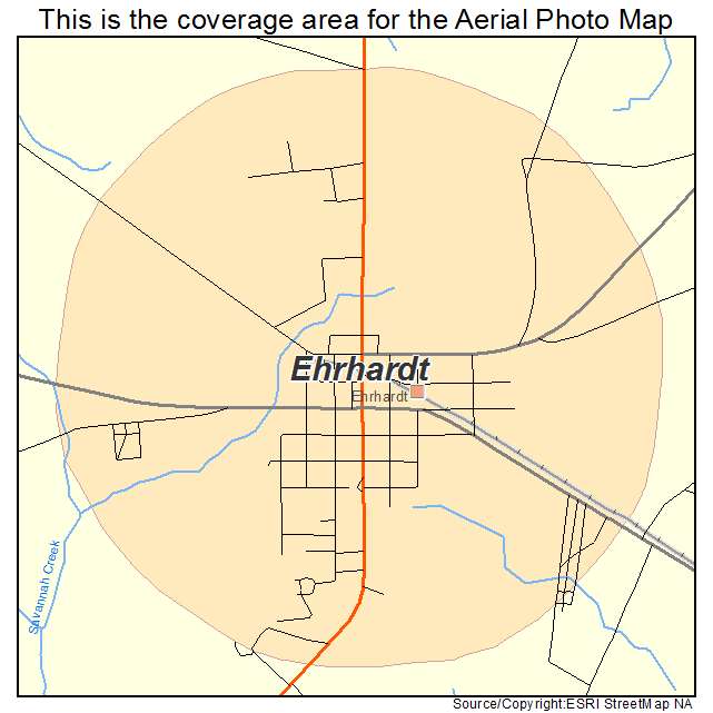Ehrhardt, SC location map 