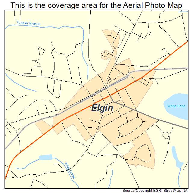 Elgin, SC location map 