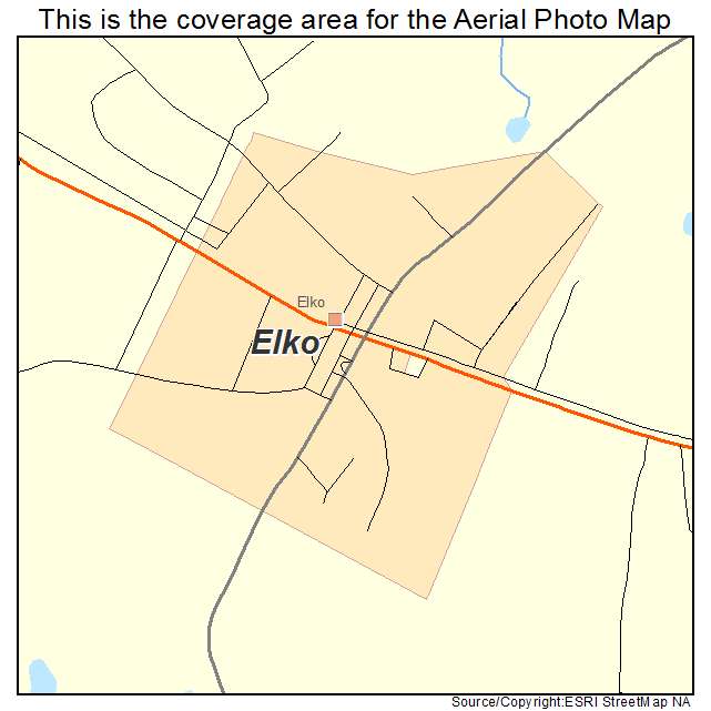 Elko, SC location map 