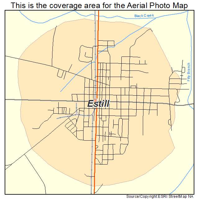 Estill, SC location map 