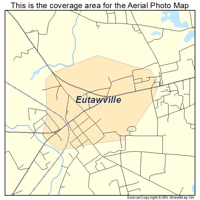 Eutawville, SC location map 