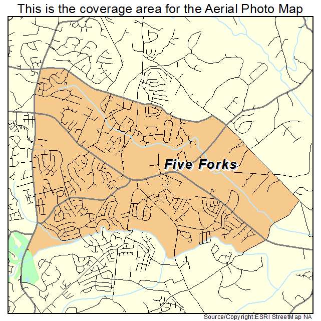 Five Forks, SC location map 